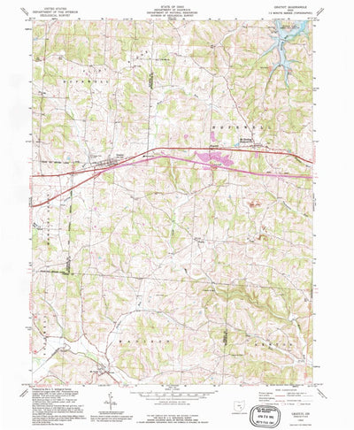 United States Geological Survey Gratiot, OH (1992, 24000-Scale) digital map