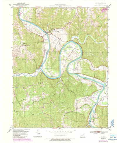 United States Geological Survey Gratz, KY (1953, 24000-Scale) digital map