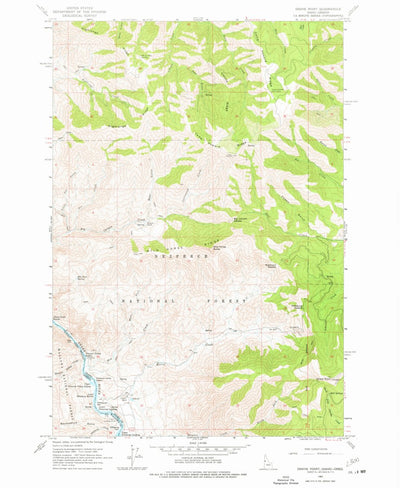 United States Geological Survey Grave Point, ID-OR (1963, 24000-Scale) digital map