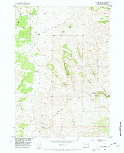 United States Geological Survey Grave Spring, WY (1952, 24000-Scale) digital map