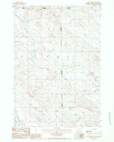 United States Geological Survey Gravel Draw, WY-SD-MT (1984, 24000-Scale) digital map