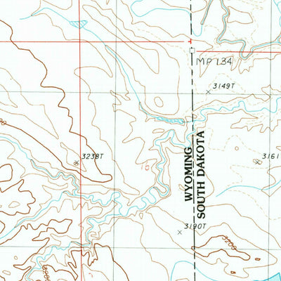 United States Geological Survey Gravel Draw, WY-SD-MT (1984, 24000-Scale) digital map