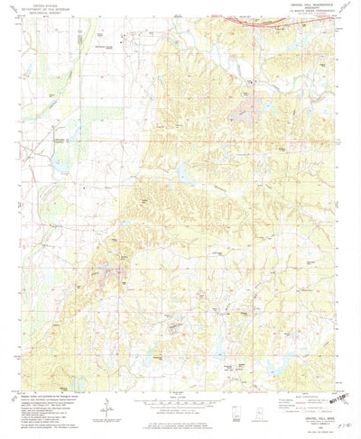 United States Geological Survey Gravel Hill, MS (1982, 24000-Scale) digital map