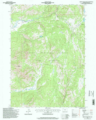 United States Geological Survey Gravel Mountain, WY (1996, 24000-Scale) digital map