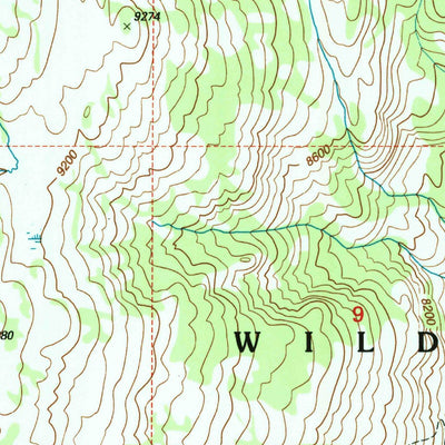 United States Geological Survey Gravel Peak, WY (1996, 24000-Scale) digital map
