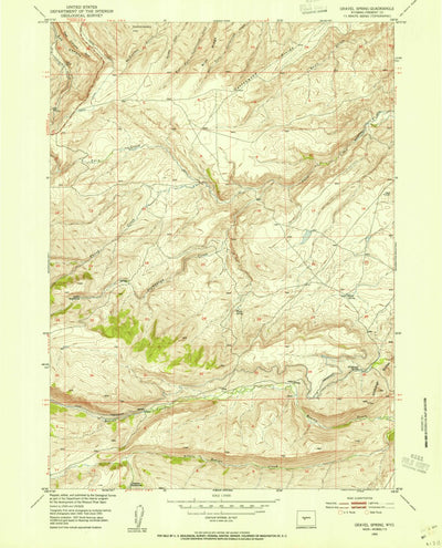 United States Geological Survey Gravel Spring, WY (1953, 24000-Scale) digital map