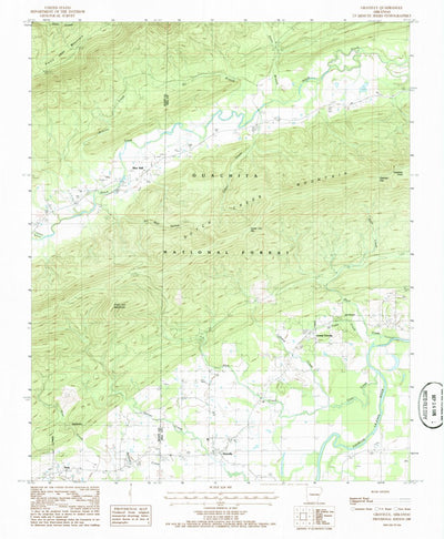 United States Geological Survey Gravelly, AR (1985, 24000-Scale) digital map