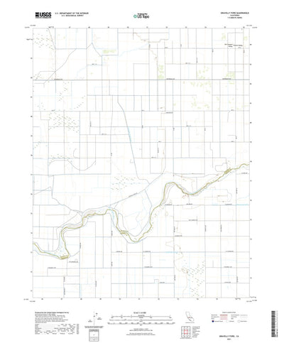 United States Geological Survey Gravelly Ford, CA (2021, 24000-Scale) digital map
