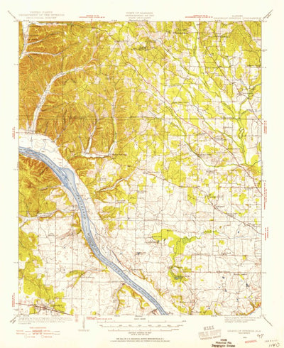 United States Geological Survey Gravelly Springs, AL (1924, 62500-Scale) digital map