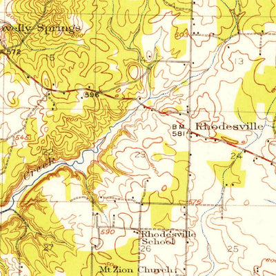 United States Geological Survey Gravelly Springs, AL (1924, 62500-Scale) digital map