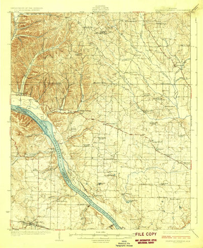United States Geological Survey Gravelly Springs, AL (1926, 62500-Scale) digital map