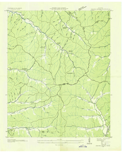 United States Geological Survey Graves Spring, TN (1936, 24000-Scale) digital map