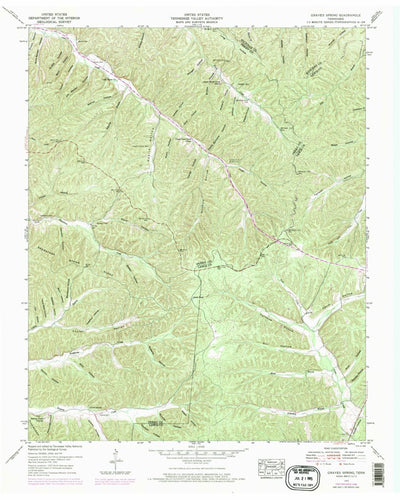 United States Geological Survey Graves Spring, TN (1951, 24000-Scale) digital map