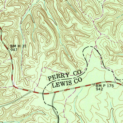 United States Geological Survey Graves Spring, TN (1951, 24000-Scale) digital map