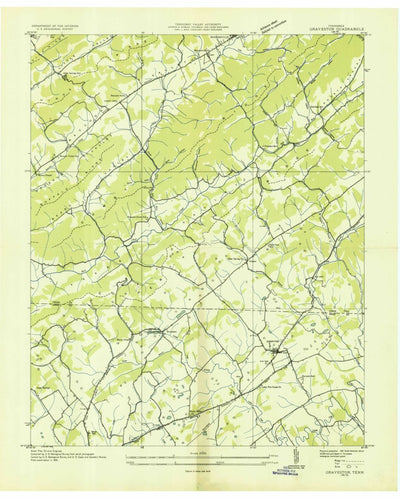United States Geological Survey Graveston, TN (1935, 24000-Scale) digital map