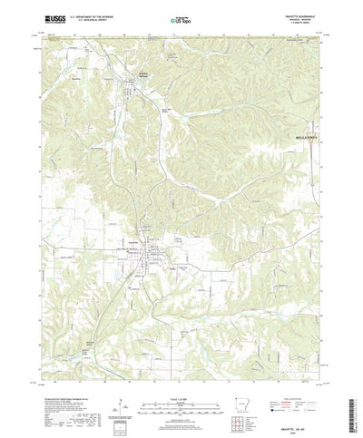 United States Geological Survey Gravette, AR (2020, 24000-Scale) digital map