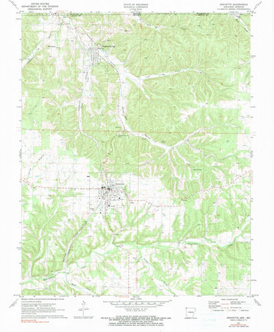 United States Geological Survey Gravette, AR-MO (1971, 24000-Scale) digital map