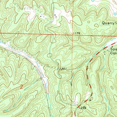 United States Geological Survey Gravette, AR-MO (1971, 24000-Scale) digital map