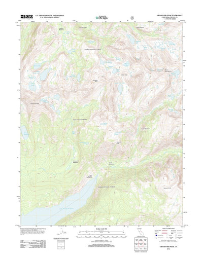 United States Geological Survey Graveyard Peak, CA (2012, 24000-Scale) digital map