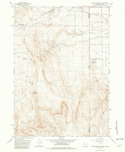 United States Geological Survey Graveyard Point, ID-OR (1967, 24000-Scale) digital map
