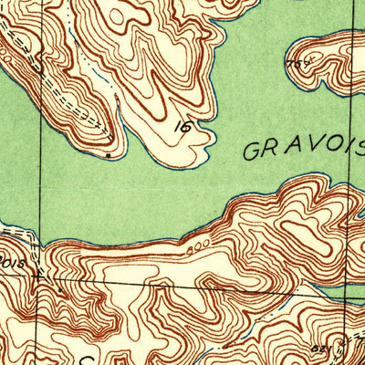 United States Geological Survey Gravois Mills, MO (1935, 24000-Scale) digital map
