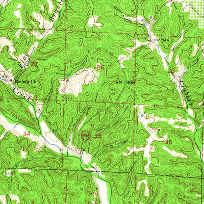 United States Geological Survey Gravois Mills, MO (1961, 62500-Scale) digital map
