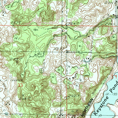 United States Geological Survey Grawn, MI (1983, 25000-Scale) digital map