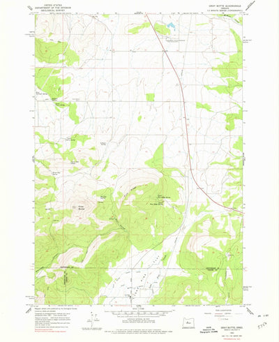 United States Geological Survey Gray Butte, OR (1962, 24000-Scale) digital map