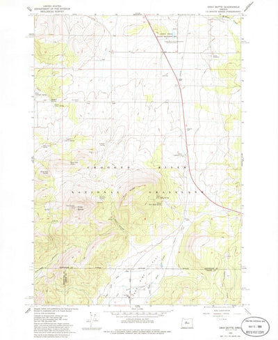 United States Geological Survey Gray Butte, OR (1985, 24000-Scale) digital map