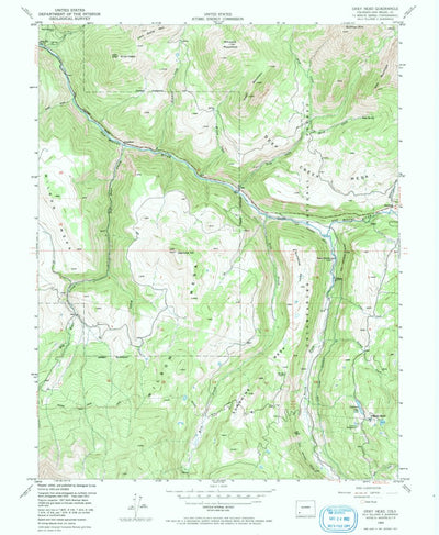 United States Geological Survey Gray Head, CO (1953, 24000-Scale) digital map