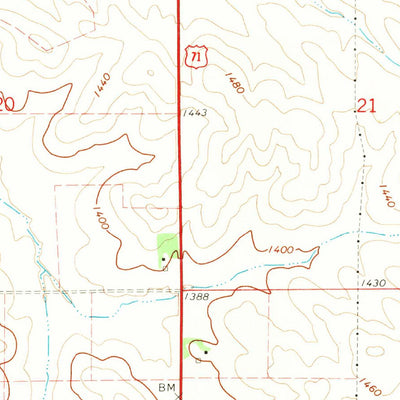 United States Geological Survey Gray, IA (1971, 24000-Scale) digital map
