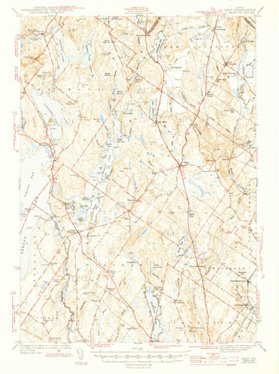 United States Geological Survey Gray, ME (1944, 62500-Scale) digital map