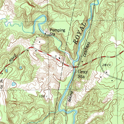 United States Geological Survey Gray, ME (1980, 24000-Scale) digital map