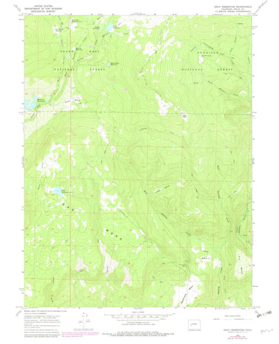 United States Geological Survey Gray Reservoir, CO (1965, 24000-Scale) digital map