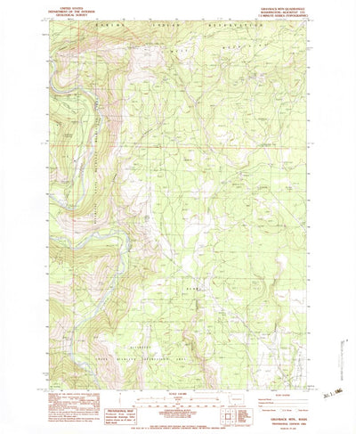 United States Geological Survey Grayback Mountain, WA (1983, 24000-Scale) digital map