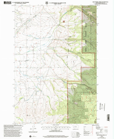 United States Geological Survey Grayhorse Creek, MT (1998, 24000-Scale) digital map