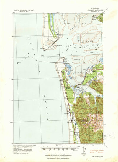 United States Geological Survey Grayland, WA (1941, 62500-Scale) digital map