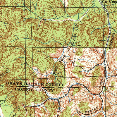 United States Geological Survey Grayland, WA (1941, 62500-Scale) digital map