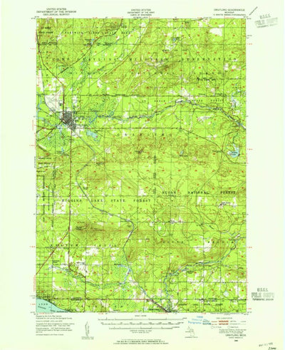 United States Geological Survey Grayling, MI (1949, 62500-Scale) digital map