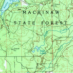 United States Geological Survey Grayling, MI (1983, 100000-Scale) digital map