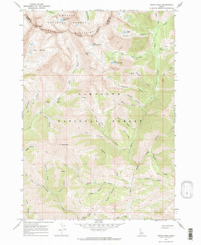 United States Geological Survey Grays Peak, ID (1967, 24000-Scale) digital map