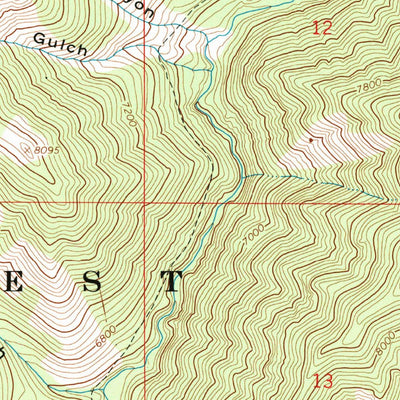 United States Geological Survey Grays Peak, ID (1967, 24000-Scale) digital map