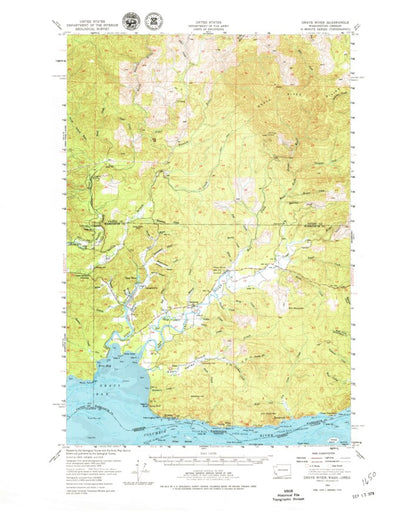United States Geological Survey Grays River, WA-OR (1955, 62500-Scale) digital map