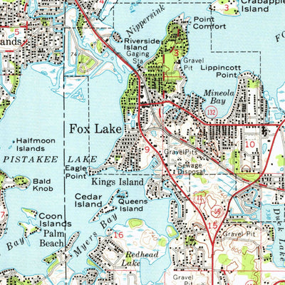 United States Geological Survey Grayslake, IL-WI (1960, 62500-Scale) digital map