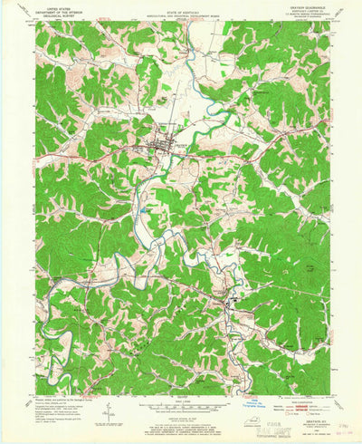 United States Geological Survey Grayson, KY (1953, 24000-Scale) digital map