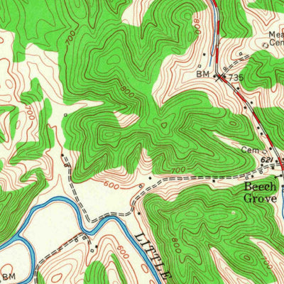 United States Geological Survey Grayson, KY (1953, 24000-Scale) digital map