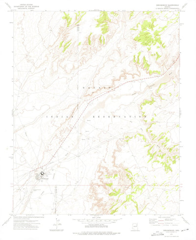 United States Geological Survey Greasewood, AZ (1972, 24000-Scale) digital map