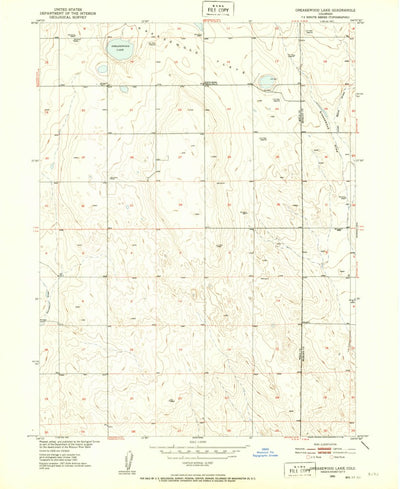 United States Geological Survey Greasewood Lake, CO (1950, 24000-Scale) digital map