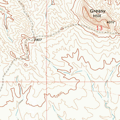 United States Geological Survey Greasy Hill, MT (1970, 24000-Scale) digital map