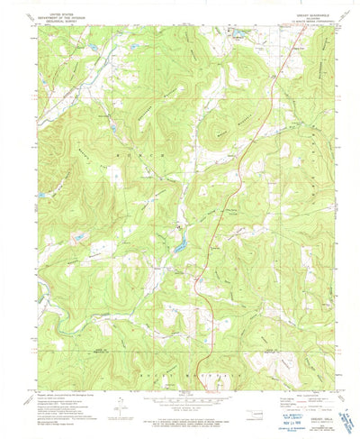 United States Geological Survey Greasy, OK (1973, 24000-Scale) digital map